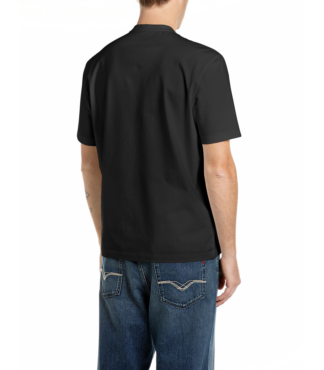 ストレッチコットンジャージーTシャツ 詳細画像 ブラック 2